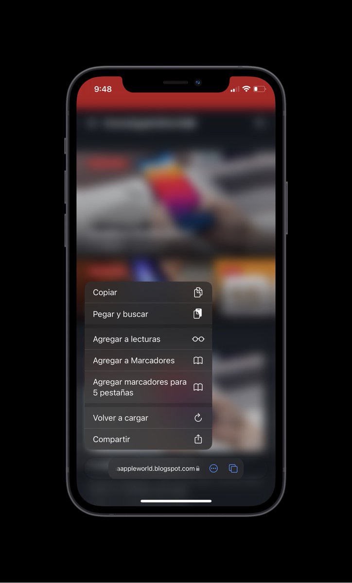 ZonaAppleWorld's tweet image. Se agregó otra opción en Safari para actualizar la pagina web , se abre cuando se mantiene presionada la barra de direcciones 

#iOS15 #iPhone #iOS15DevBeta3