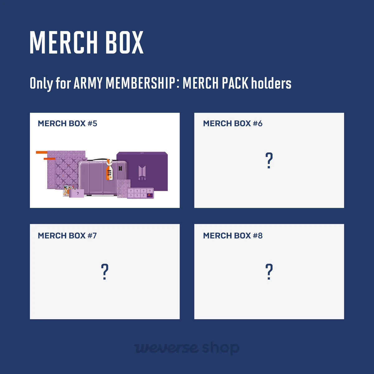 BTS FCグローバル会員限定 メンバーシップ BOX Weverse Shop 위버스샵 on X: 