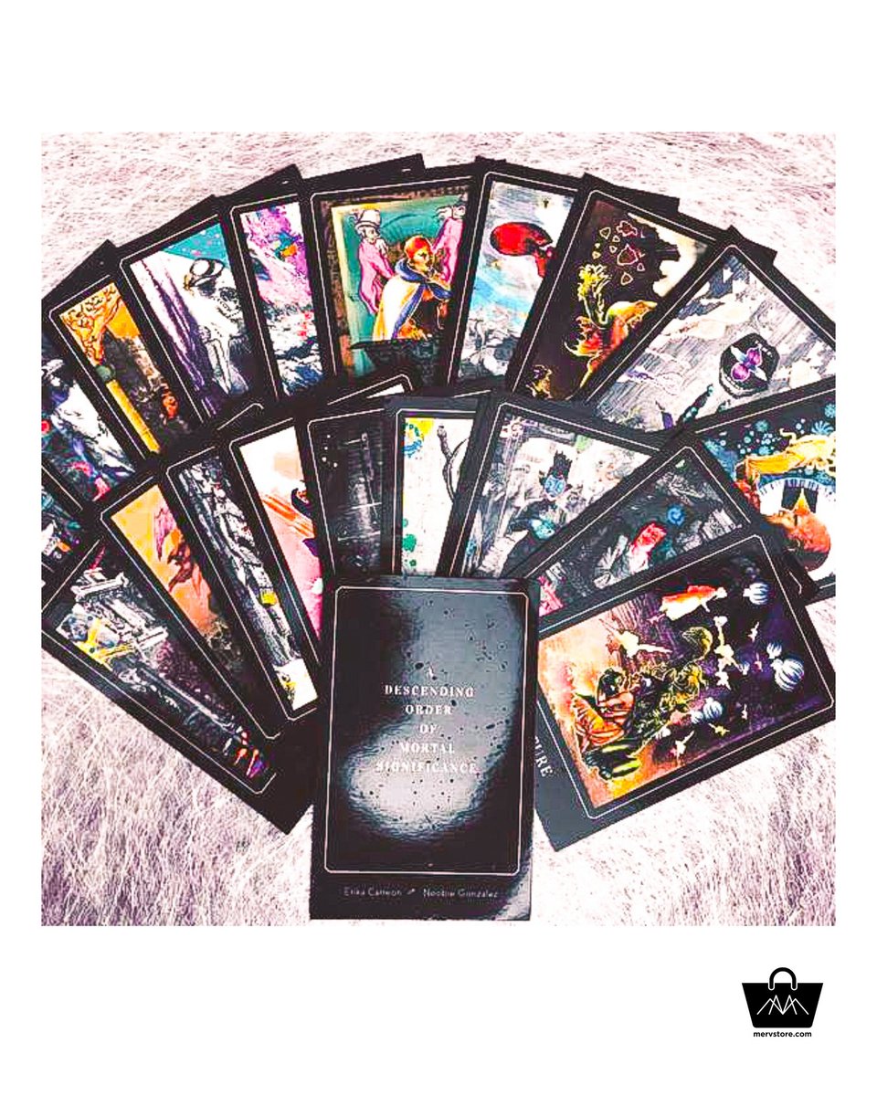 "A Descending Order of Mortal Significance" (ADOOMS) by Occult's Razor is a deck of cards with stories about your future, in varying degrees of urgency. ⁣
⁣
💥 shop for local arts and stories at [mervstore.com]  

#ReadIndiePH