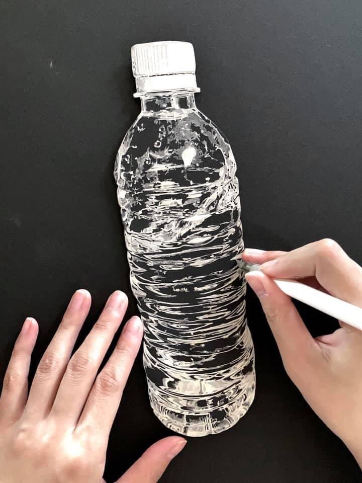 まさに神業 リアルすぎる 水の切り絵 に驚く皆さん どうなってるの 切り絵って何だっけ Togetter