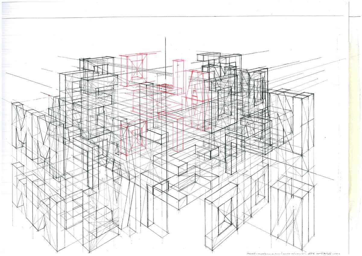 FengZhuDesign's tweet image. More fundamental assignments from our term 1 students. This is the famous &quot;reflections&quot; homework that really tests your perspective knowledge (floor and walls are mirrors). I still remember doing this exact assignment 25 years ago. I started seeing the world as grids after this😅