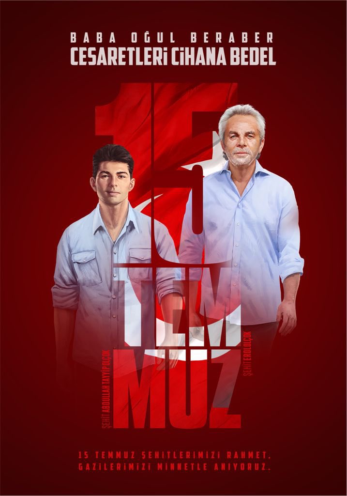 Vatan için canlarını feda eden aziz şehitlerimizi rahmet ve minnetle, gazilerimizi saygıyla anıyoruz.
#15Temmuz
#15TemmuzDestanı