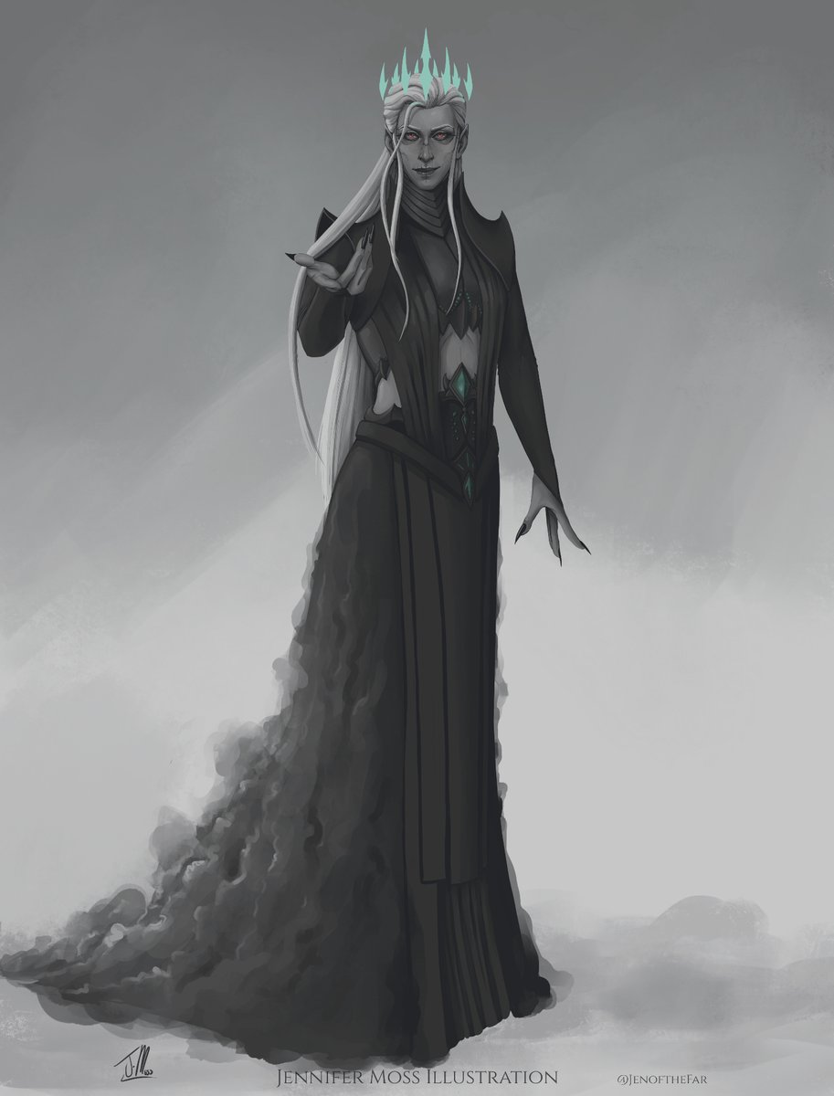 JenoftheFar's tweet photo. My party met my warlockโs patron last session!! So I can finally post this ๐ Vargo, The Eternal Queen
#dnd #dnd5e #dndart #dungeonsanddragons #characterart #dndcharacter #lich #undead #lichqueen https://t.co/9pl9fsyoTY