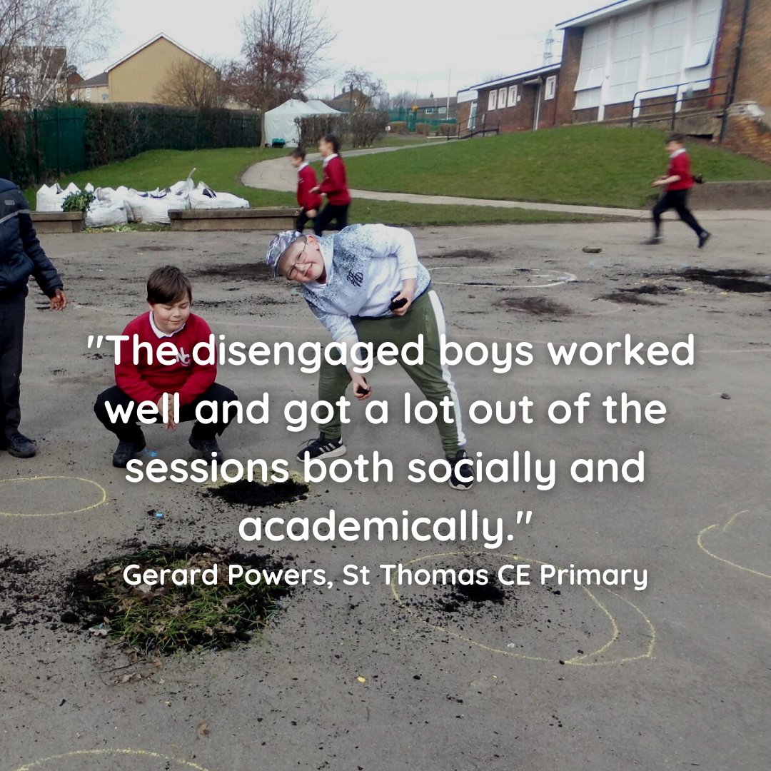 Growtoschool's tweet photo. “Generally the disengaged boys worked well and got a lot out of the sessions both socially and academically. ” Gerard Powers, St Thomas CE Primary
#teachitoutside #growtoschool #outdoorlearning #outdoored https://t.co/b1OpVtXa6M