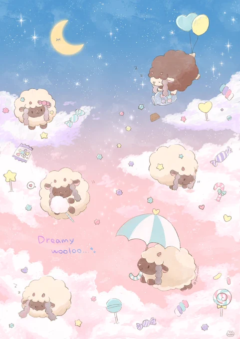 星空ウールー🐑🌟
Dreamy Wooloo :)

#ゆるふわポケモン 