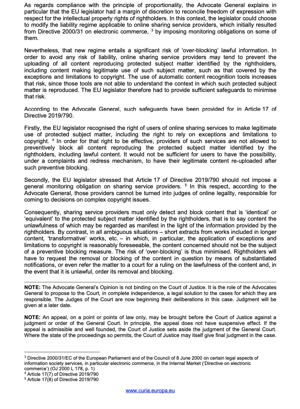 Samuel Stolton Eucourtpress Ag Saugmandsgaard Oe Dismisses Poland S Complaint Against Article17 Of The Eu S Copyright Directive In His Opinion Today Says That Freedom Of Expression Is Not At Risk Samuel Stolton Eucourtpress Ag Saugmandsgaard Oe Dismisses Poland S Complaint Against Article17 Of The Eu S Copyright Directive In His Opinion Today Says That Freedom Of Expression Is Not At Risk
