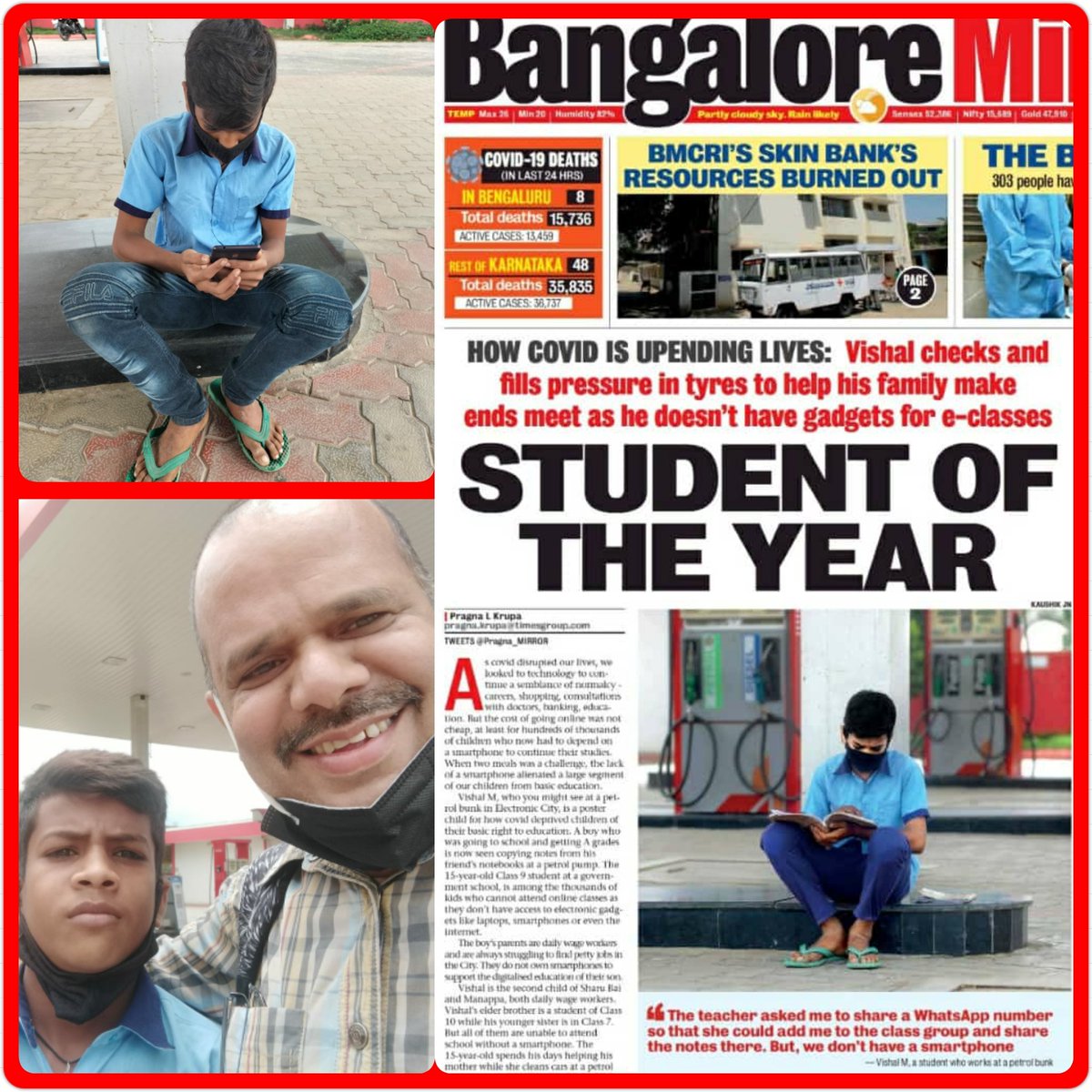 Our bikemate, Social worker, traffic warden Feroz Khan wasted no time by tracking this boy with help of #BangaloreMirror &amp; handed over the re-furbished  smart phone. Kudos to you Feroz Khan @deepolice12
<a href="/timesofindia/">The Times Of India</a> @BangalorrMirror #TimesOfIndia