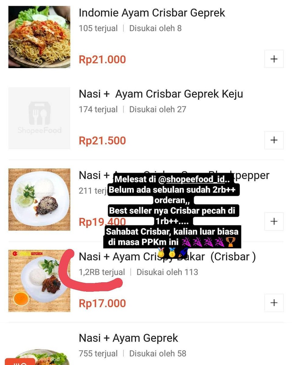 CrisbarKitchen's tweet photo. Blm ada sebulan,orderan pecah 2rb+, best seller Crisbar sold out 1rb+
Mhn maaf kl kita sering buka tutup apk, krn kita sdg mnggendalikan orderan biar gk mengular🤣,kl gk di tahan takut antrian sampe korea.wkwk, canda 🤭,big thanks to SAHABAT CRISBAR, dimsa PPKM  msh ttp mengudara https://t.co/C3qQzmmeSQ