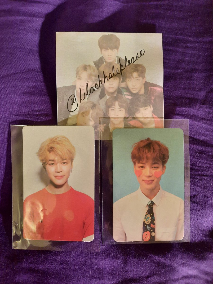 blackholeplease's tweet image. @BTSTradingPC @BTStrading_USA @BTStradePC @btstradebot 

WTT
LY Her
Have: Jimin V
LY Answer
Have: Jimin F

Want: Any unmarked PC in last two pics

These PCs are in perfect condition and am looking for the same! 😊

Please DM if interested - U.S. only!
