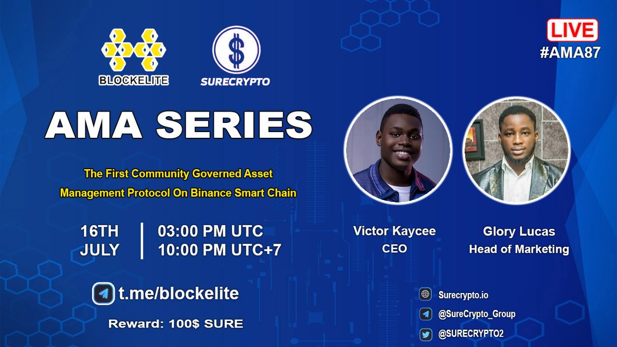 Due to some reason, AMA with SureCrypto will be rescheduled for 16th July at 03:00 PM UTC I 10:00 PM (UTC+7)

Countdown time: tickcounter.com/countdown/2638…
