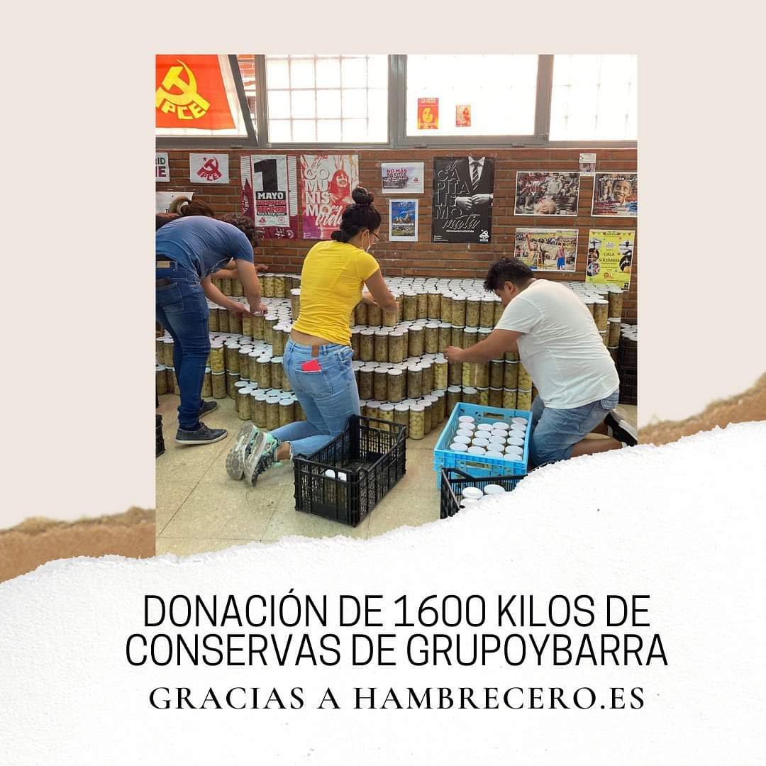 Ayer recibimos 1600 kilos de verdura de <a href="/GrupoYbarra/">Ybarra</a> gracias a la colaboración de hambrecero.es

Es una suerte poder contar con vosotrxs 👏🏽😍