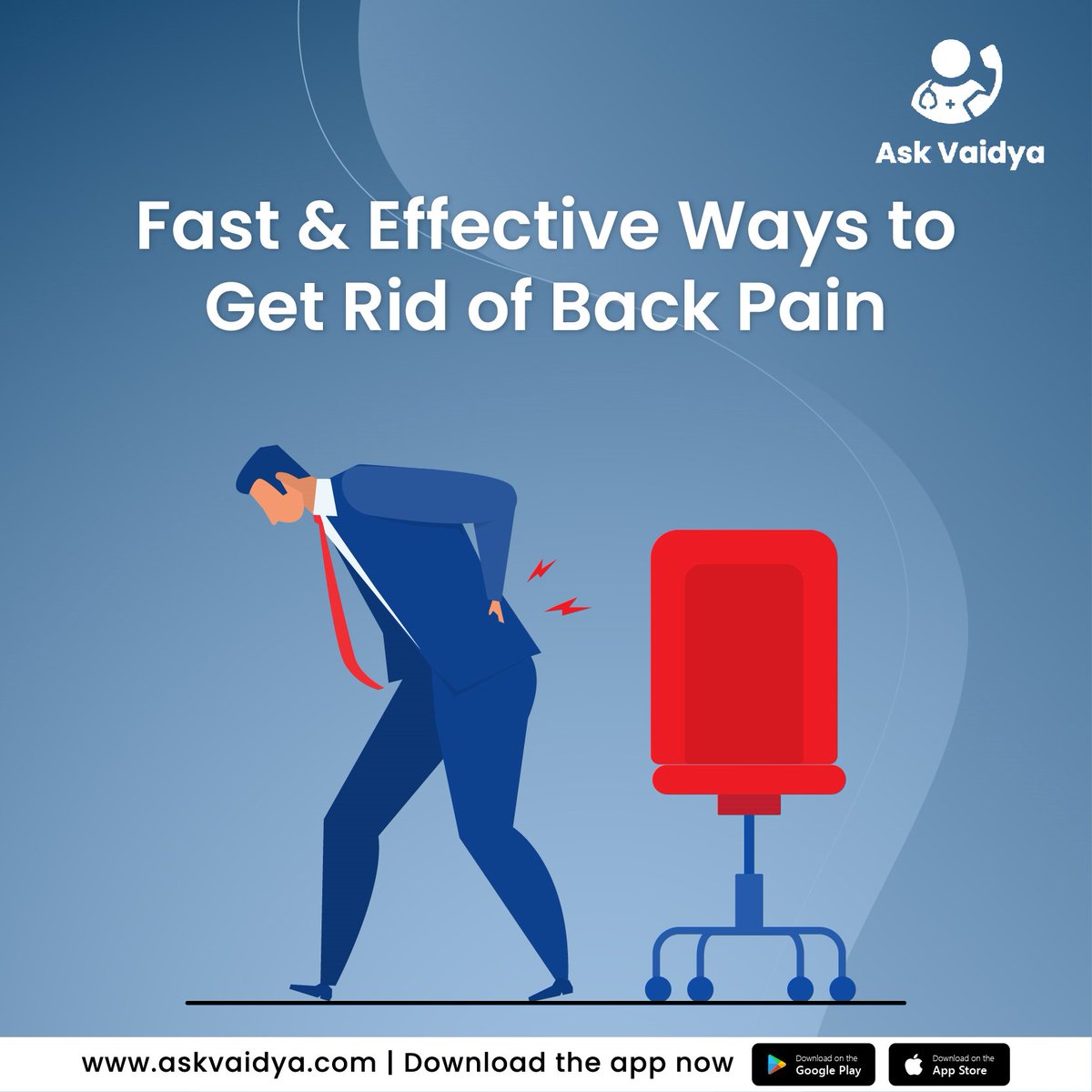 AskVaidya's tweet photo. Back pain is amongst the most common causes of worry in adults as well as teenagers. It can be uncomfortable and hamper daily activities.  Identifying the cause of the pain is the key to treating it.

https://t.co/jGzH9fXsU9

#backpain #CovidIsNotOver #backpainrelief  #askvaidya https://t.co/vUOQc03UMO