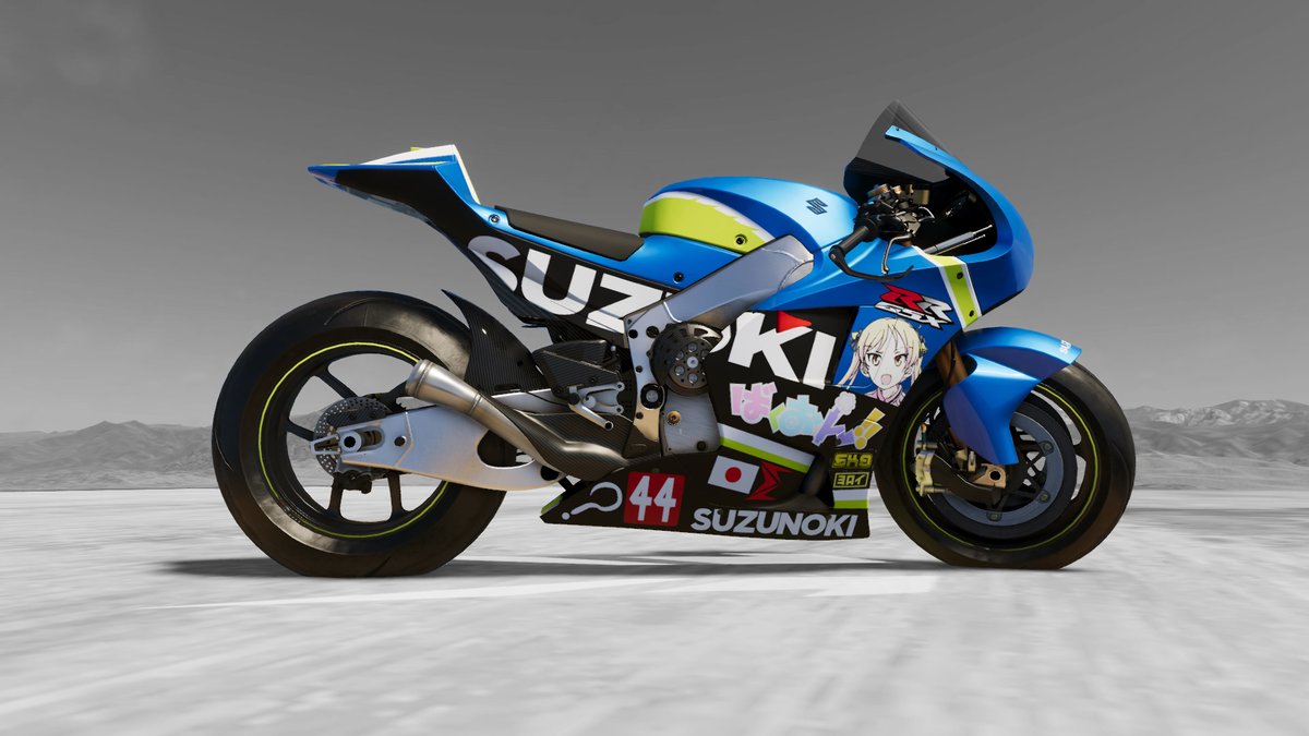 view_normaluser's tweet image. just #TheCrew2 livery that i make in game like probaly year ago and slap it on the new bike
[the livery only available on PC]
For Suzuki GSX-RR
Tags:PRO RACING , CARTOON , MOVIES , FUN , LOGO , Paintable:YES   but stock blue is the  best
#bakuon