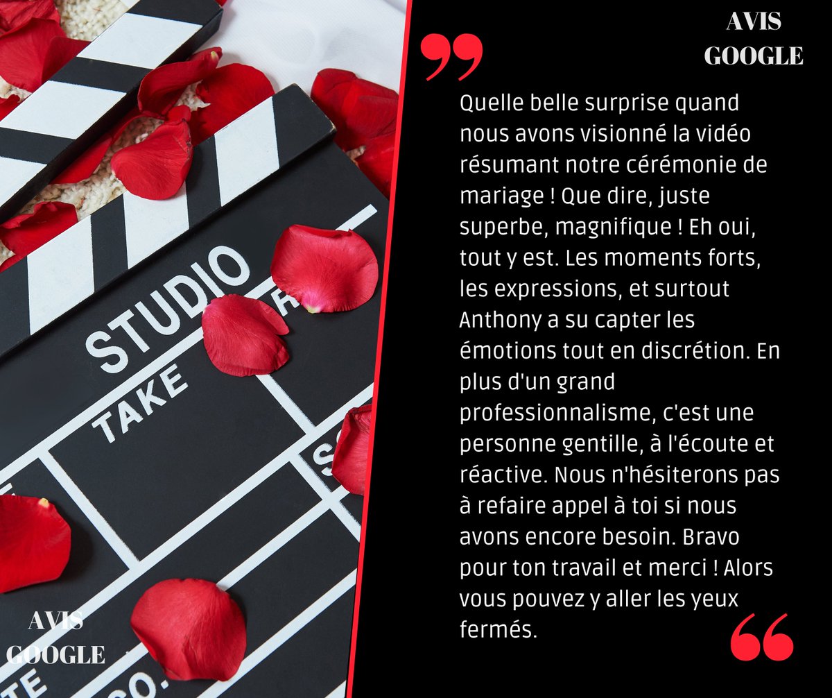 [AVIS GOOGLE]
Merci Roberte &amp; Olivier #avisgoogle #filmmariage