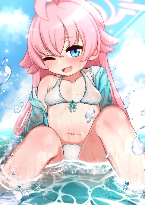 ホシノ先輩と海に行きたい。というか水着が見たい。そういう絵です。 