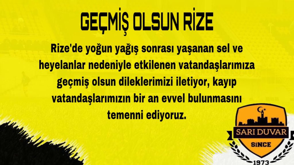 Geçmiş Olsun #Rize 🙏