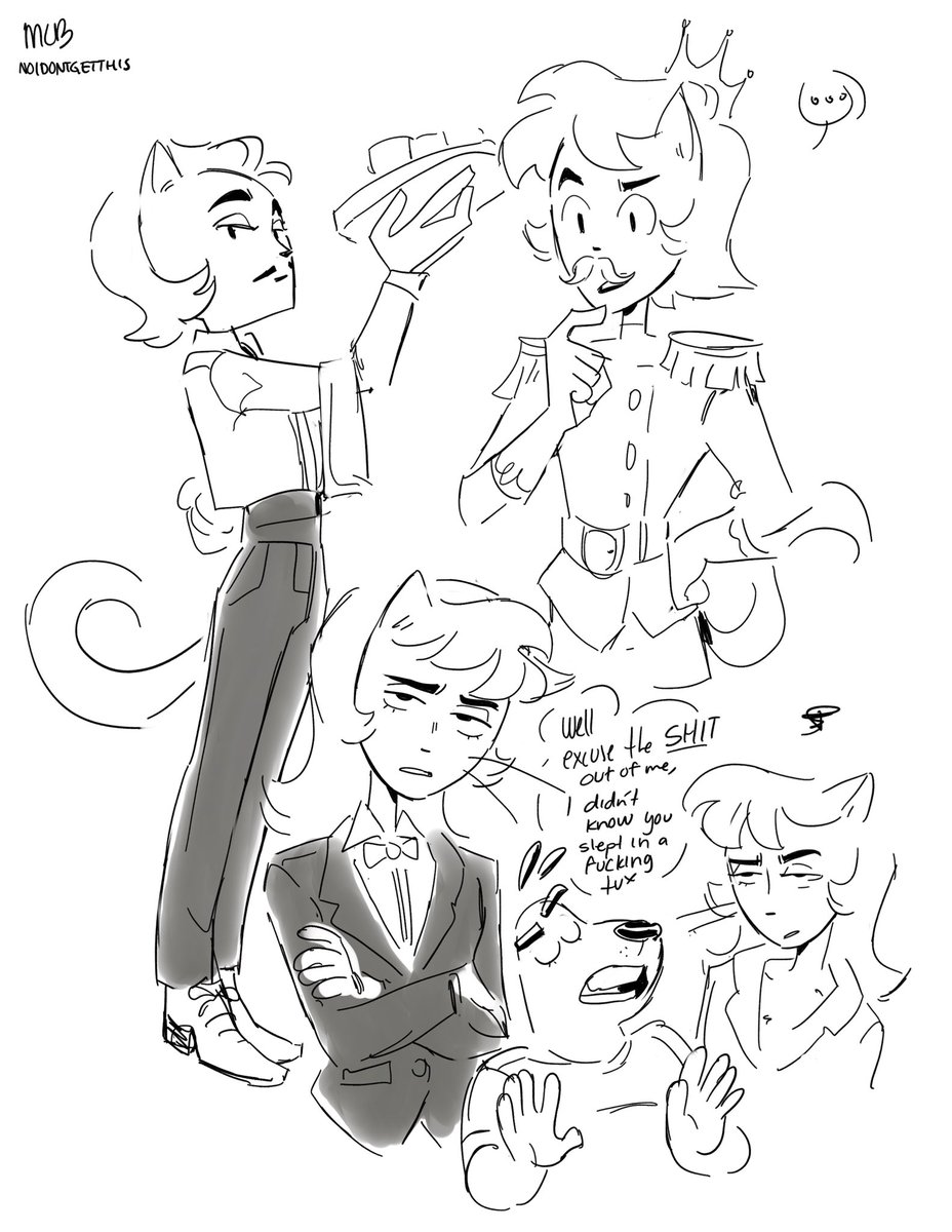 One of the few things the show did that I liked was to give kitty male disguise roles 
and also fancy sleepwear 