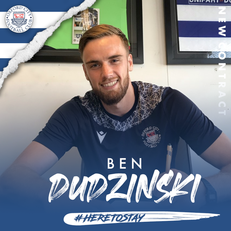 OxCityFC's tweet photo. ✍️Oxford City are delighted to announce that Goalkeeper Ben Dudzinski has signed a new deal with the club.

@bendudzinski is #HereToStay!

#OCFC #OurCity #OurCommunity #OurClub