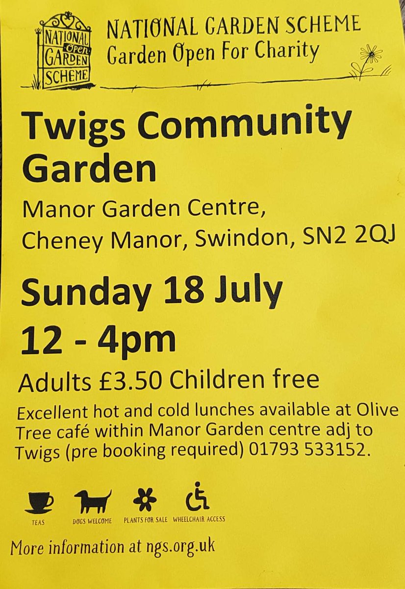 PollySparky's tweet photo. Visit @TwigsSwindon this Sunday
Beautiful gardens
No need to book
Plant sales, crafts, home made teas
Adjacent @olivetreecafes1 open too
#Swindon #positiveswindon #thisisswindon #swindonhour #wiltshour @WiltshireNgs https://t.co/tgZWuZSnQT