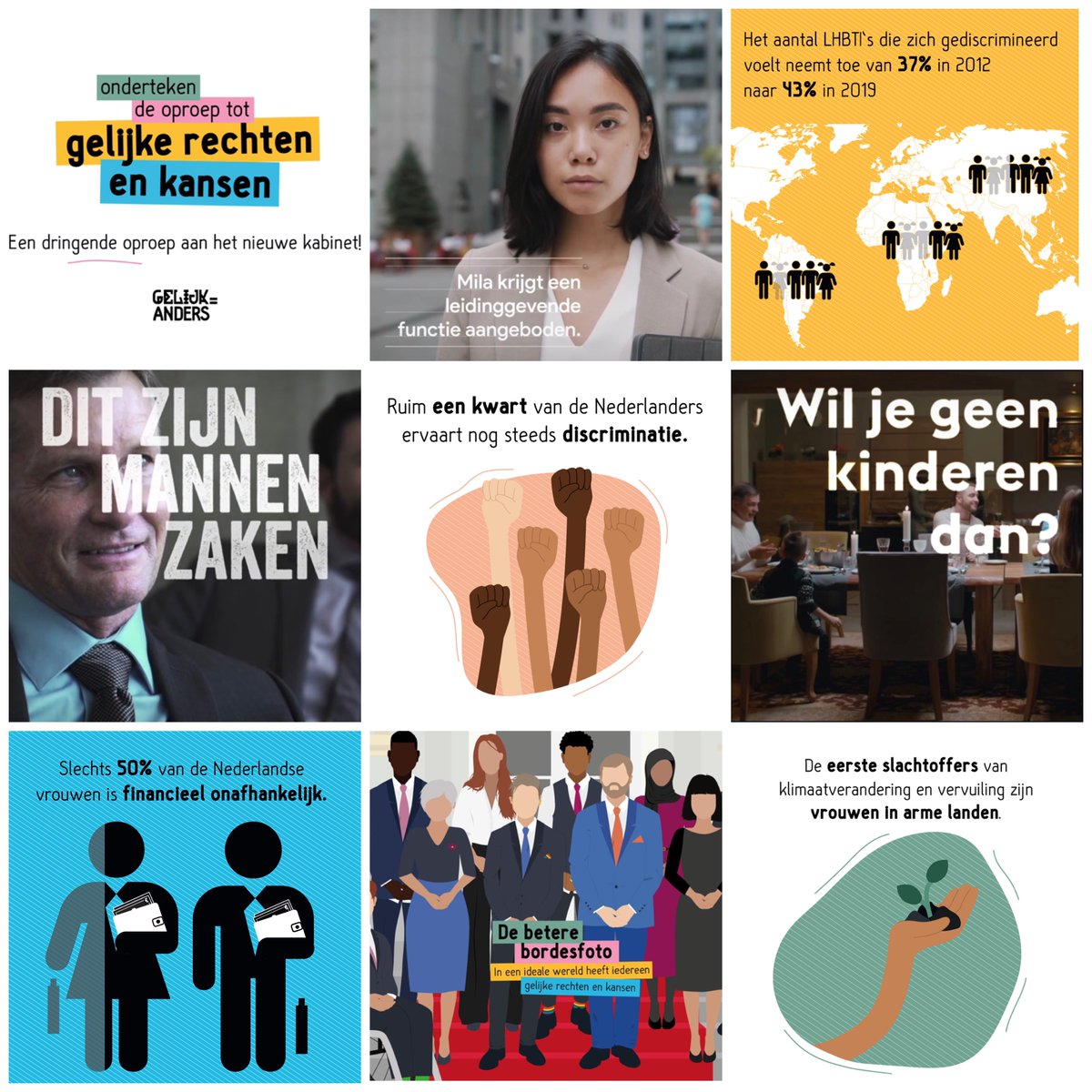 Met deze post komt er een einde aan deze Gelijk=Anders campagne. Voor nu tenminste. Wij kijken terug op een mooie campagne. Bedankt iedereen! Houd onze social mediakanalen in de gaten, want wie weet komen nog een terug met de volgende editie van Gelijk=Anders ❤️ #GelijkIsAnders