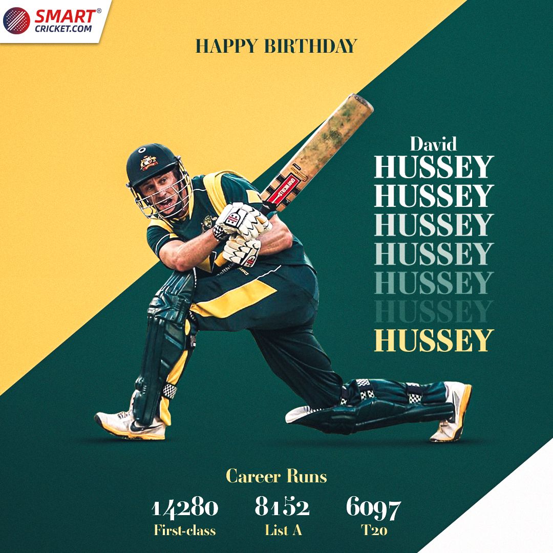 Happy birthday to former Australian batsman, David Hussey!   
