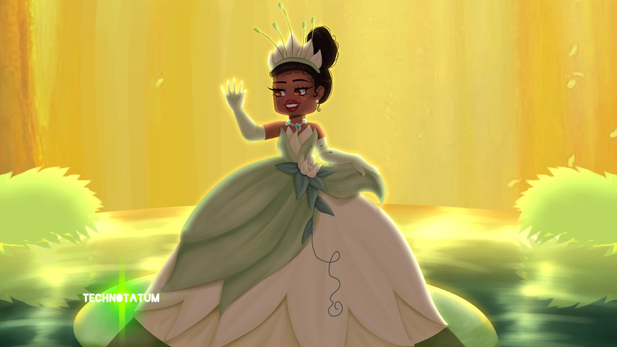 TechnoTatum's tweet photo. 🌿💚Princess Tiana💚🌿
I haven't done a Tiana edit in a whole year so i wanted to do one today
I hope you guys like it!
Likes and retweets are appreciated💚
#art #royalehigh #royalehighedit #royalehighart https://t.co/4MSvAH0GRO