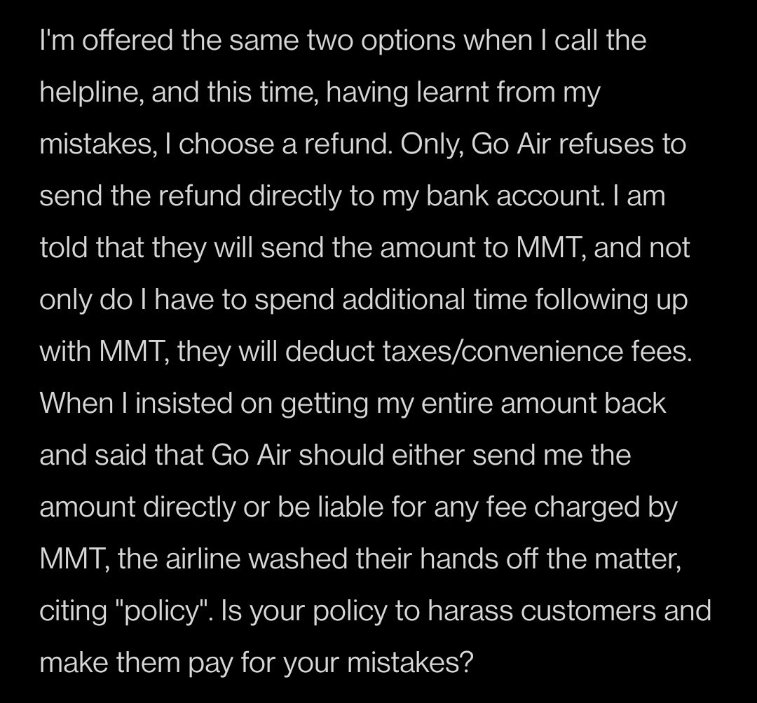 .<a href="/GoFirstairways/">GO FIRST</a> has the WORST service! Not only was I not informed about my flight being cancelled, I received misleading messages that it is running on time. New flight I was put on got cancelled too. Now, they refuse to take responsibility for me getting back my full amount!