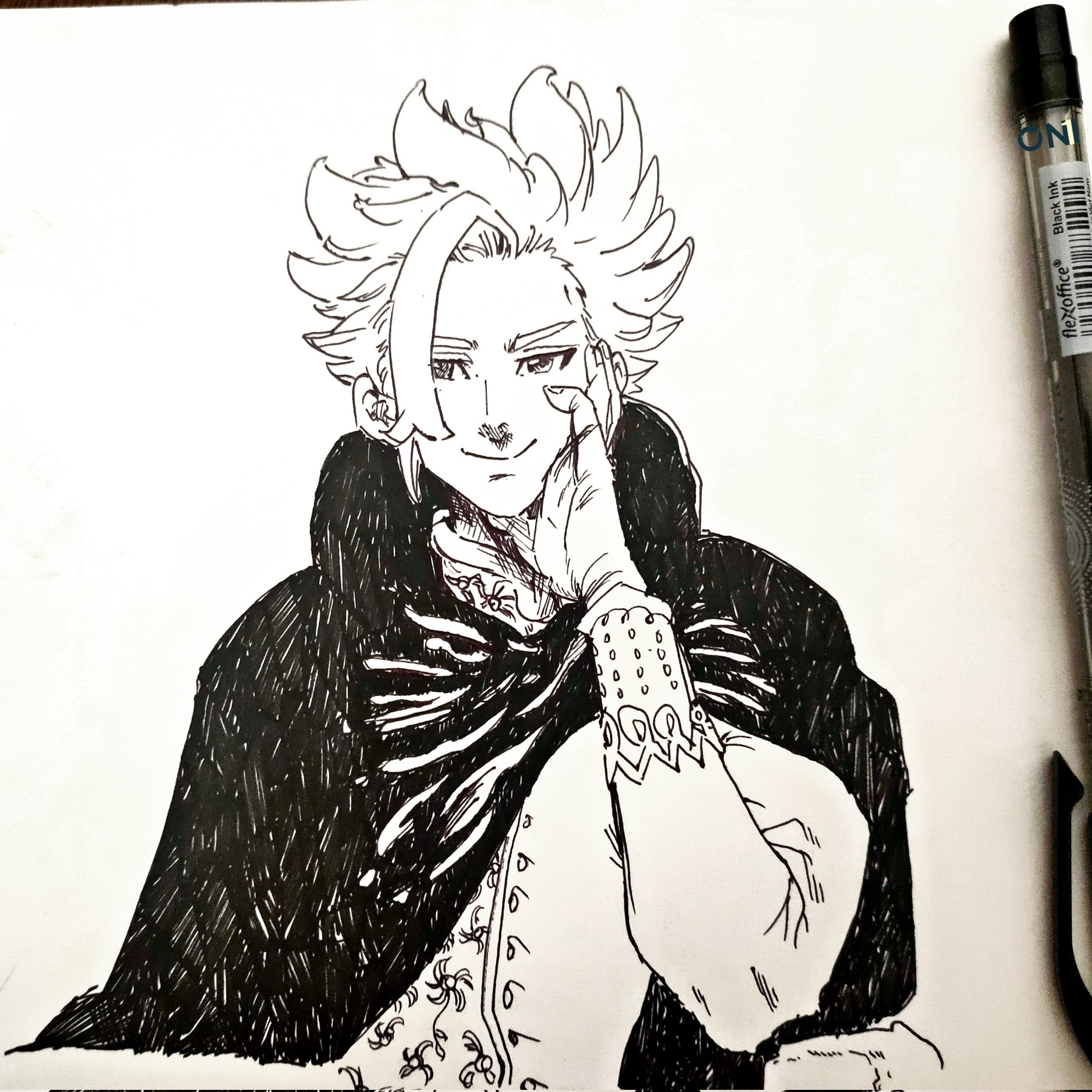 Onione Arthur Pendragon Sketch Nopencilchallenge Nanatsunotaizai Fourknightsoftheapocalypse Sevendeadlysins Arthurpendragon Kingarthur Chaos Merlin Drawing Illustration Sketchbook Drawingoftheday Illustrator