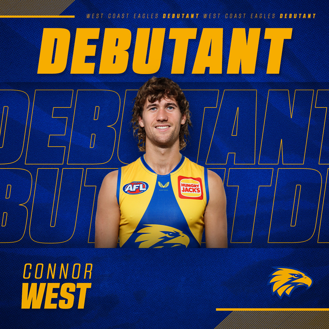 West Coast Eagles On Twitter Debutant Time Connor West Will Make His Afl Debut On Sunday Against Adelaide Read Https T Co Puee2iu9d6