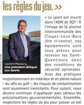 Ensemble à @sqy ,pour le #sport ,comme pour toutes les activités proposées cet été sur le territoire de nos douze communes : 'respectons les règles du jeu' #sanitaire que nous pratiquions le #Golf le #vélo la #natation ou tout autre #SportNature. Bon été… instagr.am/p/CRVmtjSlCQk/