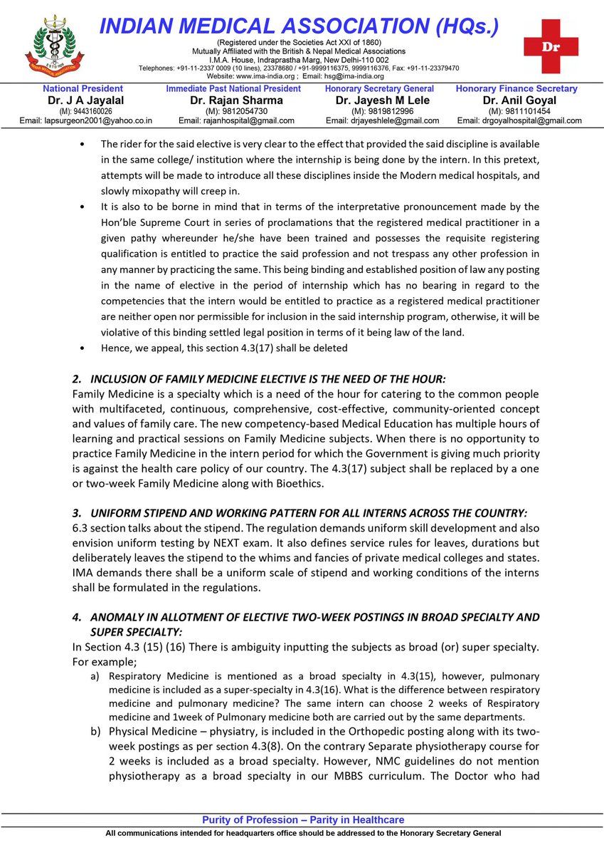 ima_msn_kar's tweet photo. After comments were invited on the draft regulations, @IMAIndiaOrg  sends it's observations on the same. @mansukhmandviya  #MBBS #internship #nmc #medtwitter https://t.co/ZHaeUCM0vw