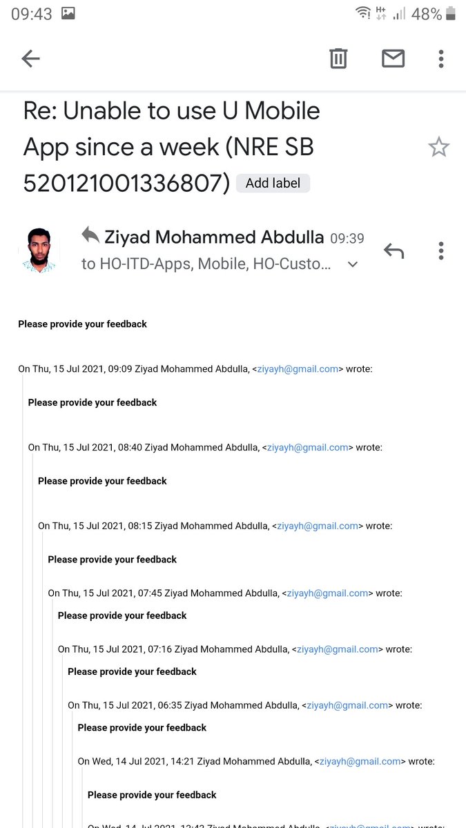 Ziyayh's tweet photo. Worst App in Banking Sector(U Mobile) and Worst Bank in India @UnionBankTweets. No response for emails sent since 2 weeks. Chk attachment.
Finally after loosing all hopes, I come to twitter to get my problems solved Bizzarre!

@RajKiranRaiG @FinMinIndia @RBI https://t.co/XQM2cWJY9z
