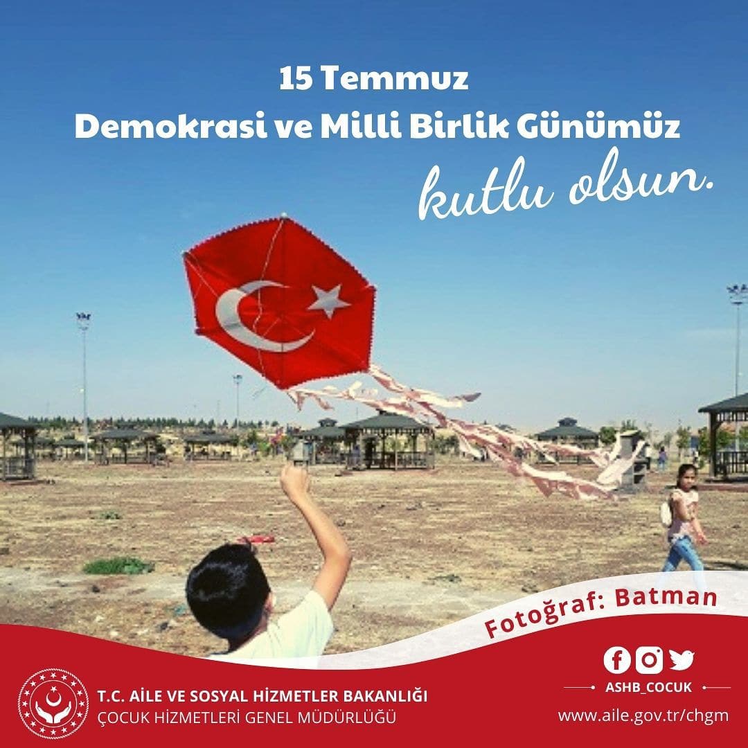 15 Temmuz Demokrasi ve Milli Birlik Günümüz kutlu olsun.

<a href="/deryayanikashb/">Derya Yanık</a> 
@Zeliha_Saglam 
<a href="/tcailesosyal/">T.C. Aile ve Sosyal Hizmetler Bakanlığı</a>