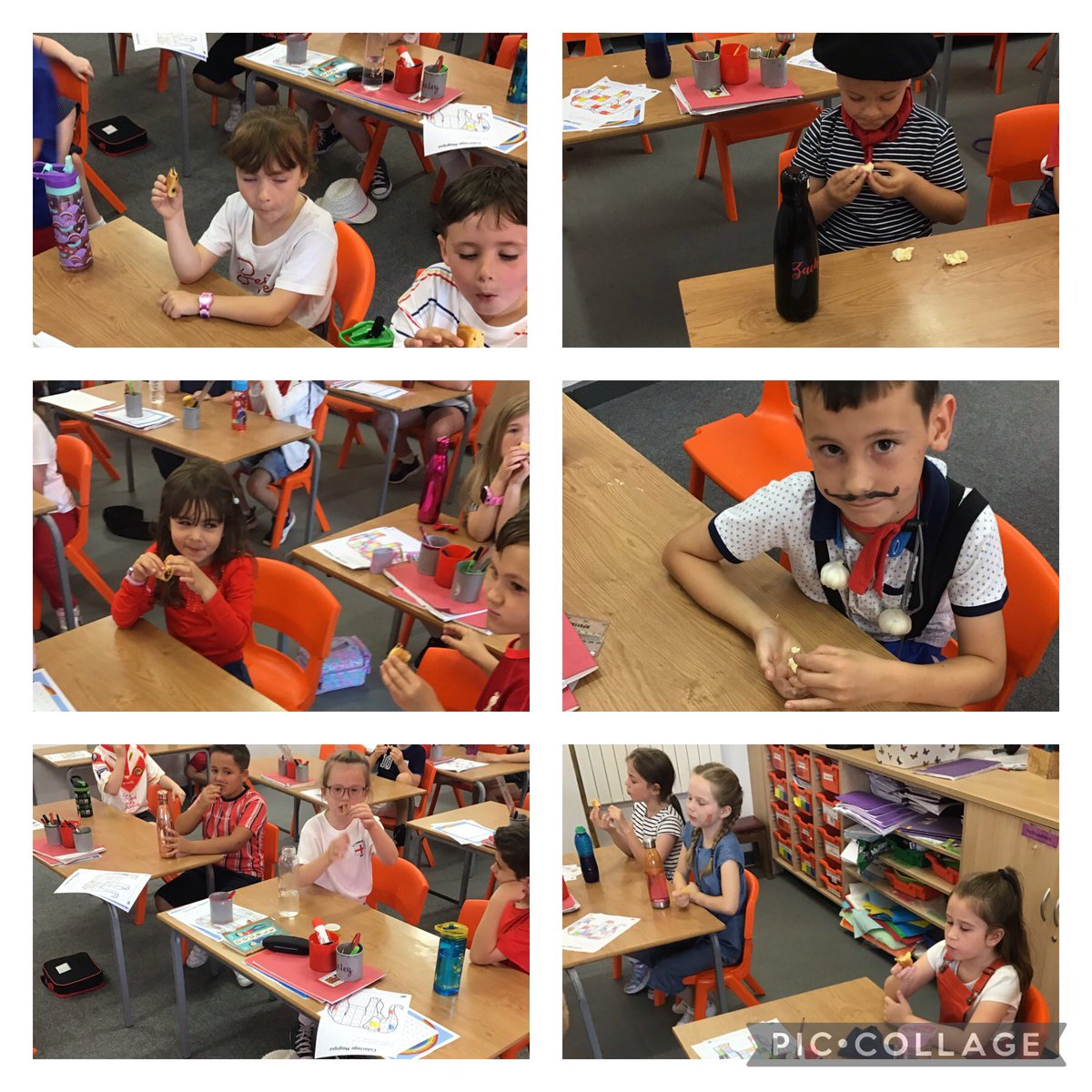 EastfieldPSHull's tweet photo. This morning we have enjoyed learning some french colours and trying french food. The children loved the pains au chocolat and crepes but weren’t so sure on the Camembert #2HS #epsmfl https://t.co/idNEDIsFT1