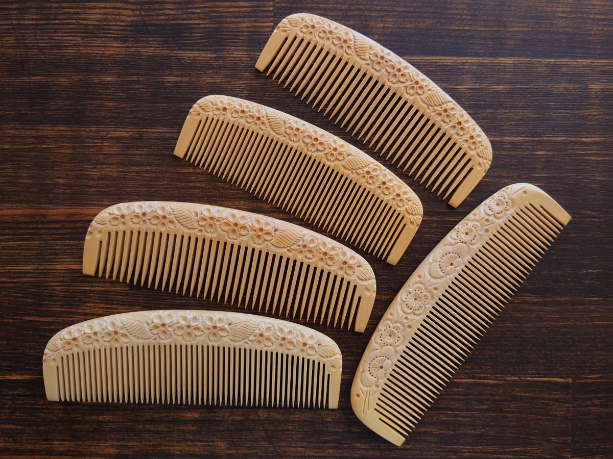 特価☆ヘアコーム64大きめスクエア型アセテートくしマーブル柄