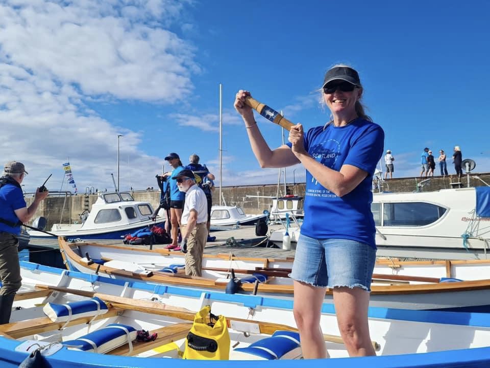 FindochtyWater's tweet photo. The bonnie Finechty Flotilla Rowing Around the Moray Firth.  Days 1 &amp; 2 Lossiemouth to Cullen #YCW21 @RowAroundScot 🚣🏻‍♀️💙🚣🏻‍♀️ https://t.co/0h6zY6dZQF