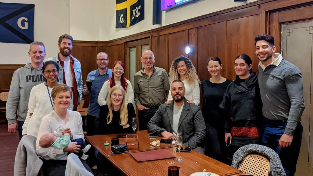 Celebratory lunch 🎉
Congratulations to <a href="/RubaAlmasri9/">Ruba Almasri</a> for submitting her Masters thesis!👏 And we got to meet the newest addition to the group, Baby Rowan!👶