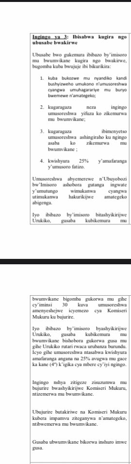 InfoCerular's tweet photo. #RwOT #RwotGain 

Dore ibisabwa kugira ngo ubusabe bwo gukemura impaka zishingiye ku #MUSORO mu bwumvikane bwakirwe.

@RwandaJudiciary @Rwanda_Justice @rrainfo https://t.co/OsiTJmSHgw