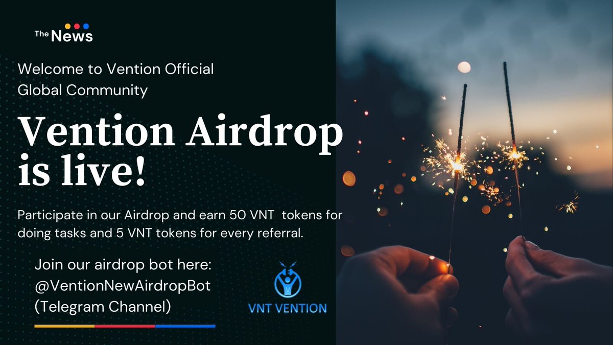 ventionapp's tweet photo. Join us and be part of the Vention Official Global Community!

#VNT #vnttoken #airdrop #vention https://t.co/nwlr5FIrvv