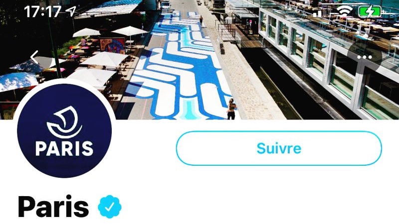 Nous sommes très fier de découvrir Fluctuart en couverture du compte Twitter officiel de @Paris, merci pour le soutien 🙏🙏🙏 Un grand bravo à l’artiste ERELL qui a réalisé cette magnifique fresque visible tout l’été devant Fluctuart. #paris #villedeparis