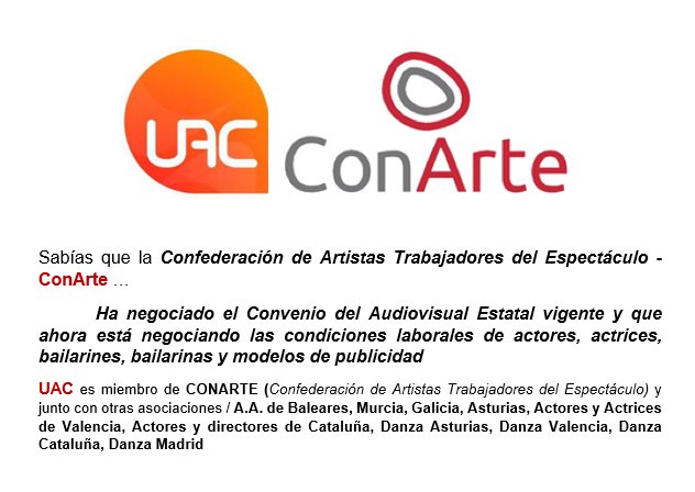 UACanarias's tweet photo. Sabías que... ConArte,  Confederación de Artistas Trabajadores del Espectáculo #2 #artistas #actrices #actores #ConArte #unidossomosmasfuertes https://t.co/IBShmXZMbB