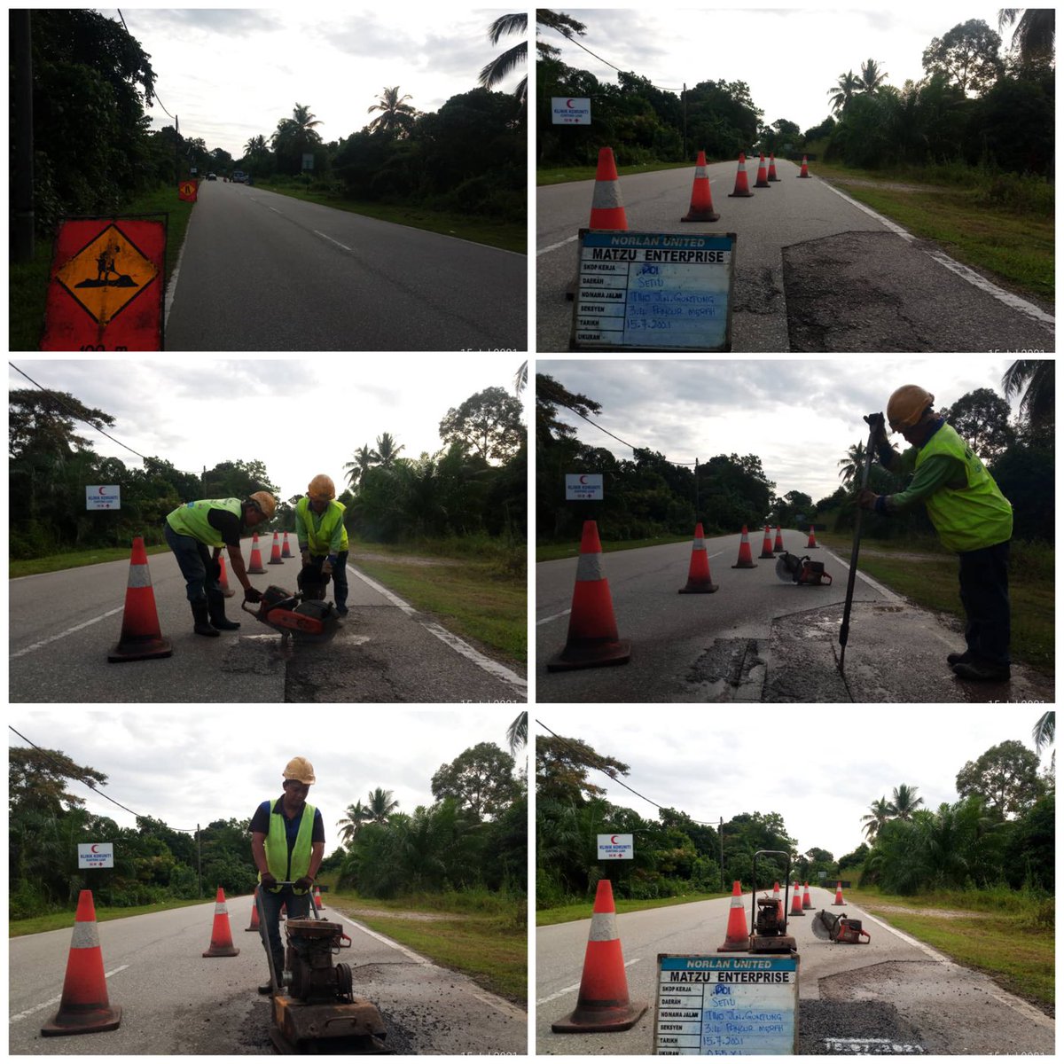 AHTNU_Area3's tweet image. Info 15/07/2021

T140 Jalan Guntong / Panchur Merah

Team R01  #Setiu menjalankan kerja² menampal lubang di atas jalan
di bawah skop R01 Patching Pothole

Tiada lagi jalan berlubang merbahaya

#TSRM
#AHTNorlanUnited
@JKRTerengganu
⁦@JKRSetiu⁩
