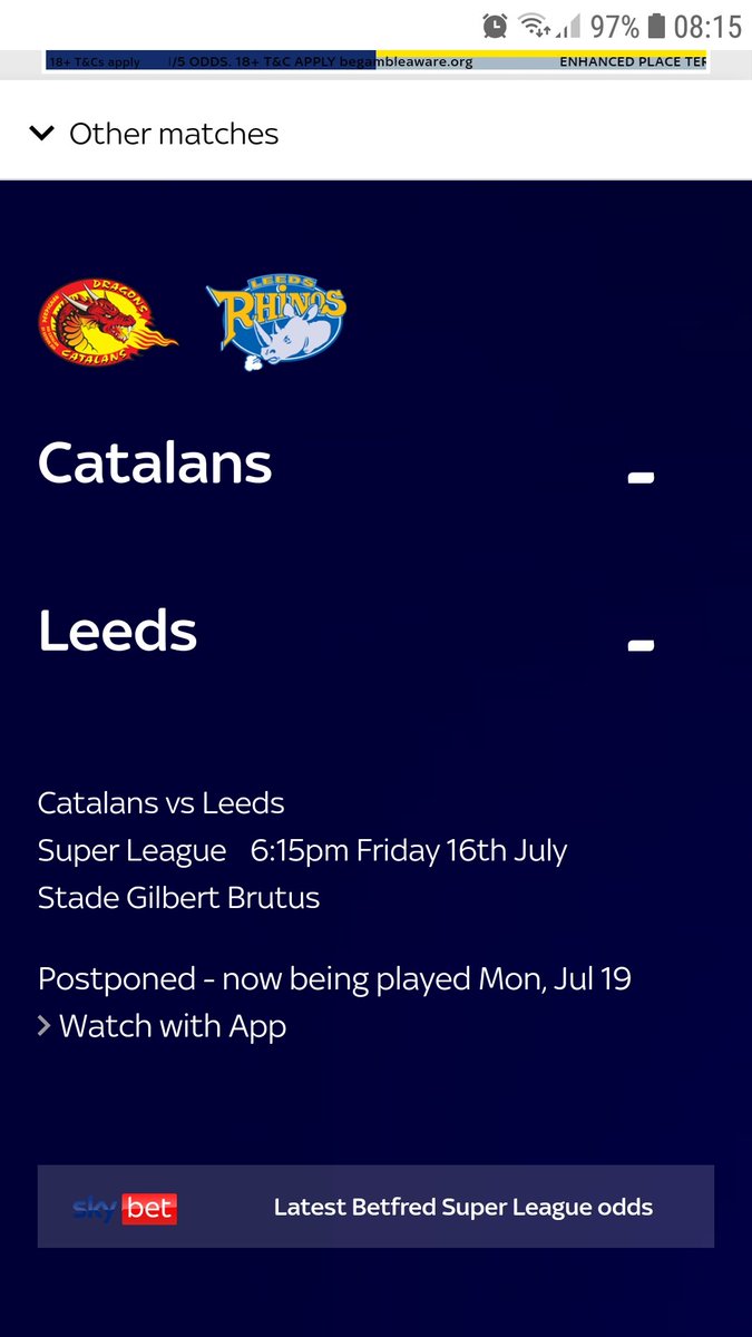 Gareth_Jones79's tweet photo. Can anyone confirm if @leedsrhinos  play on Friday? @SkySportsRL say it's postponed until Monday but everything else I'm seeing still says Friday. @SkySports is it on Friday or Monday? Thanks https://t.co/LjdRao0Pff