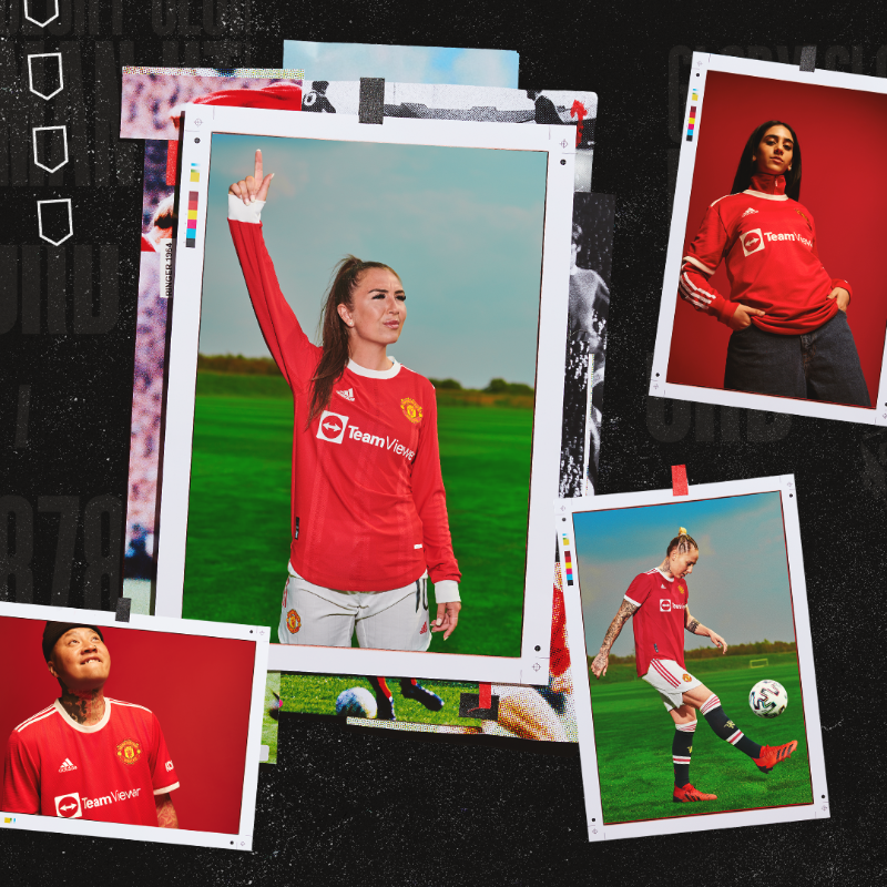 ManUtd's tweet photo. 🔴 𝗣𝗔𝗦𝗧 𝗠𝗘𝗘𝗧𝗦 𝗣𝗥𝗘𝗦𝗘𝗡𝗧 🔴

Our iconic new 2021/22 @adidasfootball home kit, available now.

#MUFC