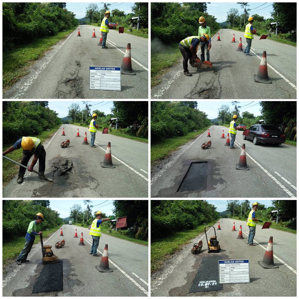 AHTNU_Area3's tweet image. Info 15/07/2021

T05 Jalan Jertih / Pasir Akar / Keruak

Team R01  #Besut menjalankan kerja - kerja menampal lubang di atas jalan
di bawah skop R01 Patching Pothole

Tiada lagi jalan berlubang merbahaya

#TSRM
#AHTNorlanUnited
@JKRTerengganu
@Jkr_Besut_Jalan