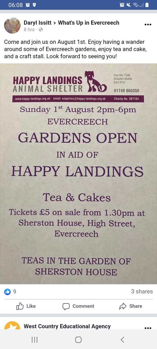 Join us on Sunday 1st August to wander around gardens and enjoy tea and cake 😀