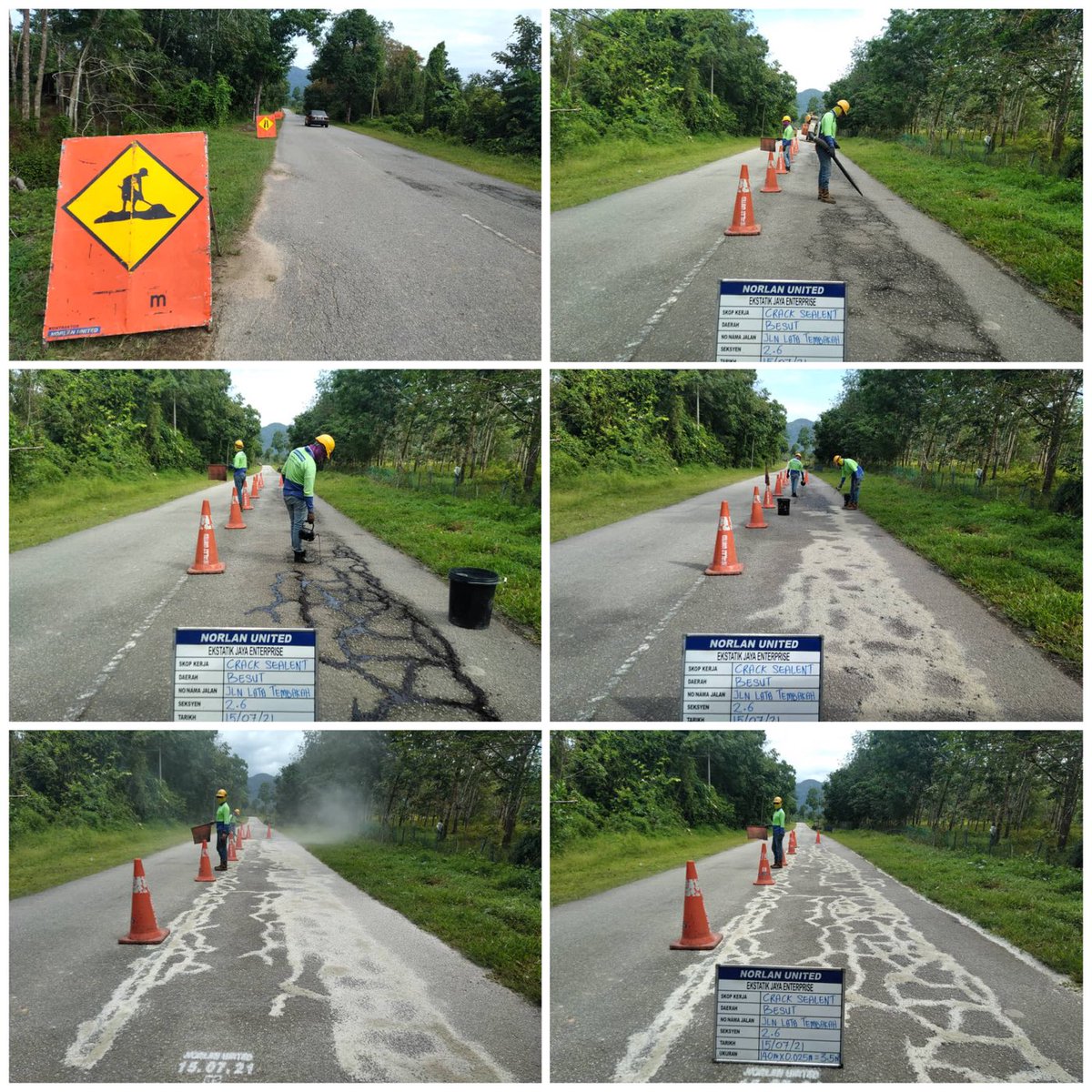 AHTNU_Area3's tweet image. Info 15/07/2021

Jalan Lata Tembakah

Team R01  #Besut
kerja-kerja Crack Sealing

Selamat dan selesa👍🏻

#ThisIsBesut
#TSRM
@JKRTerengganu
⁦@jkrbesut⁩
