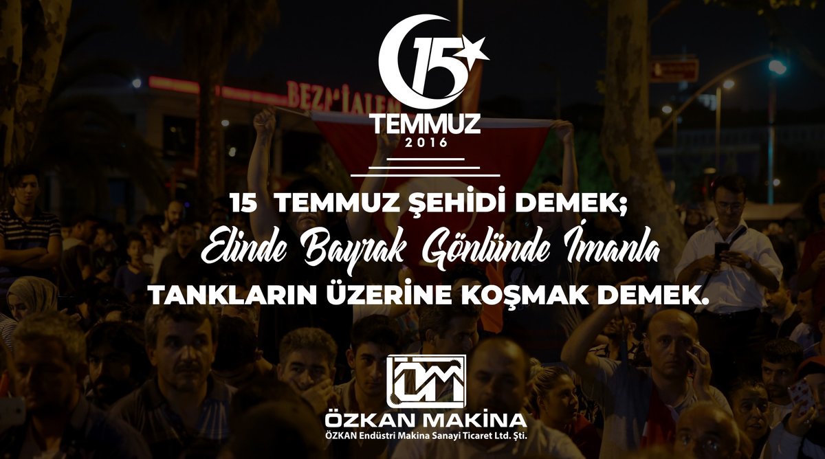 15 Temmuz Şehidi Demek; Elinde Bayrak Gönlünde İmanla Tankların Üzerine Koşmak Demek. 🇹🇷
#15Temmuz