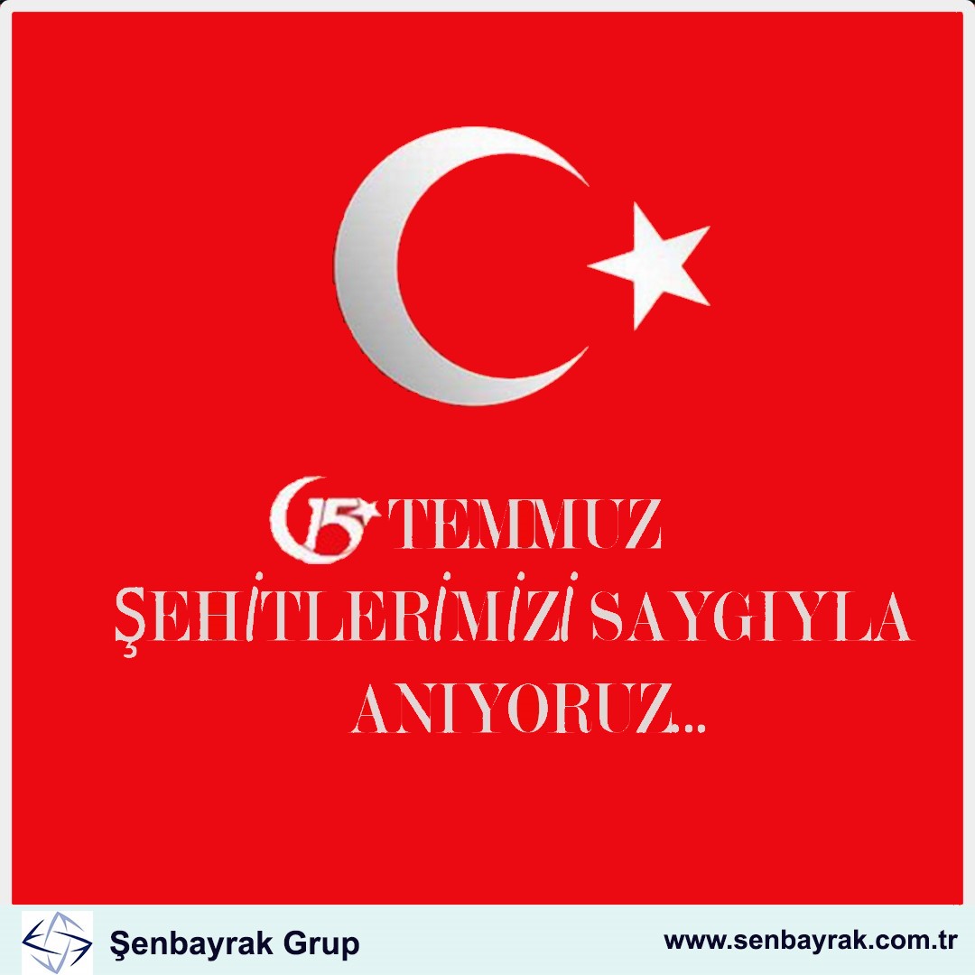 15 Temmuz Şehitlerimizi Saygıyla Anıyoruz. 
#15temmuzdemokrasivemillibirlikgünü