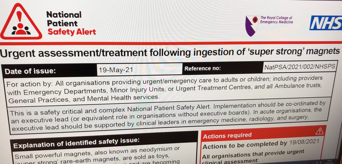 RMCH Paediatric & Neonatal Surgery (@rmch_paedsurg) on Twitter photo Despite media coverage <a href="/BBCNews/">BBC News (UK)</a> & alerts <a href="/NHSEngland/">NHS England</a> <a href="/OfficeforSandS/">Office for Product Safety and Standards</a> + <a href="/RoSPA/">RoSPA</a> <a href="/CAPTcharity/">Child Accident Prevention Trust - CAPT Charity</a> magnet ingestion in children continues ⬆️: we see new cases most days eg this week 2x 👶 requiring major surgery. We must ⬆️ awareness. <a href="/BAPS1953/">BAPS</a> @Simonkenny14 <a href="/sajidjavid/">Sajid Javid</a> <a href="/vickyford/">Vicky Ford</a> Despite media coverage <a href="/BBCNews/">BBC News (UK)</a> & alerts <a href="/NHSEngland/">NHS England</a> <a href="/OfficeforSandS/">Office for Product Safety and Standards</a> + <a href="/RoSPA/">RoSPA</a> <a href="/CAPTcharity/">Child Accident Prevention Trust - CAPT Charity</a> magnet ingestion in children continues ⬆️: we see new cases most days eg this week 2x 👶 requiring major surgery. We must ⬆️ awareness. <a href="/BAPS1953/">BAPS</a> @Simonkenny14 <a href="/sajidjavid/">Sajid Javid</a> <a href="/vickyford/">Vicky Ford</a>